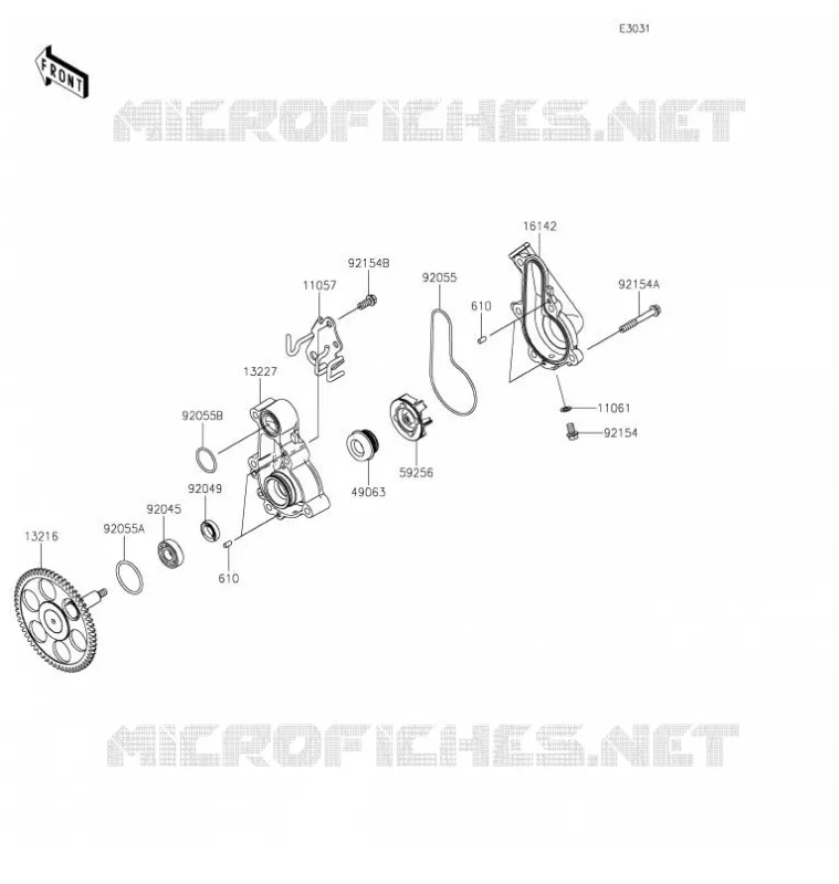 WATER PUMP Kawasaki MOTOS 400 2021 NINJA 400  EX400HMFNN