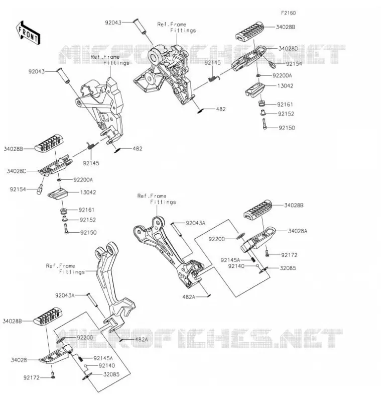 FOOTREST Kawasaki MOTOS 650 2021 NINJA 650  EX650MMFAL