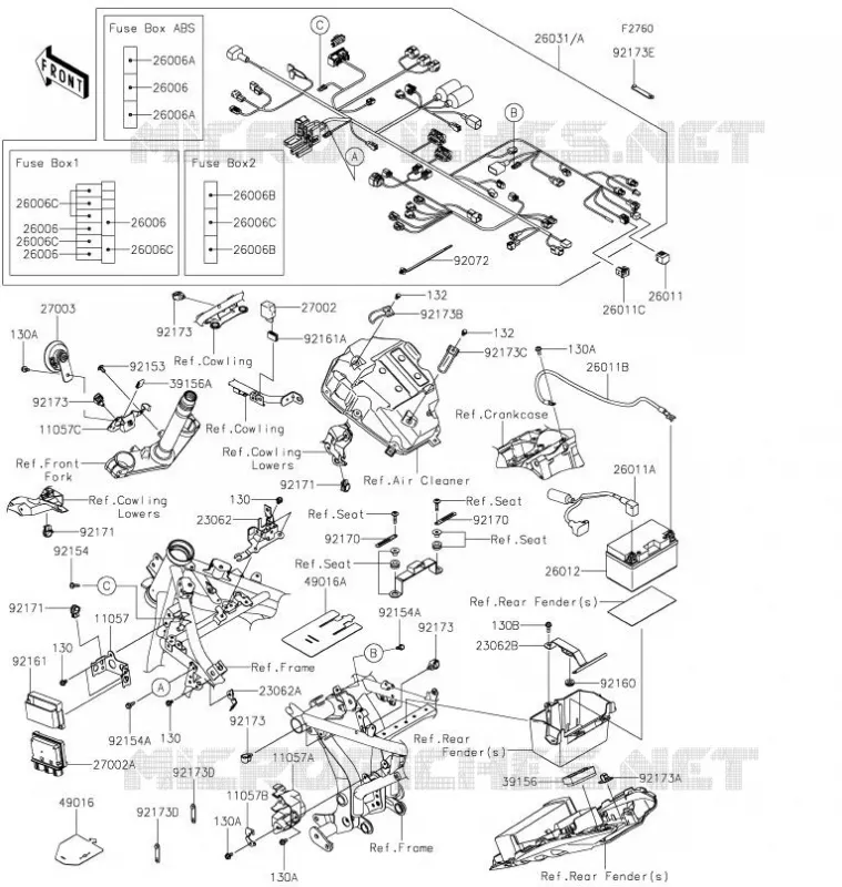 CHASSIS ELECTRICAL EQUIPMENT Kawasaki MOTOS 650 2021 NINJA 650  EX650MMFAL