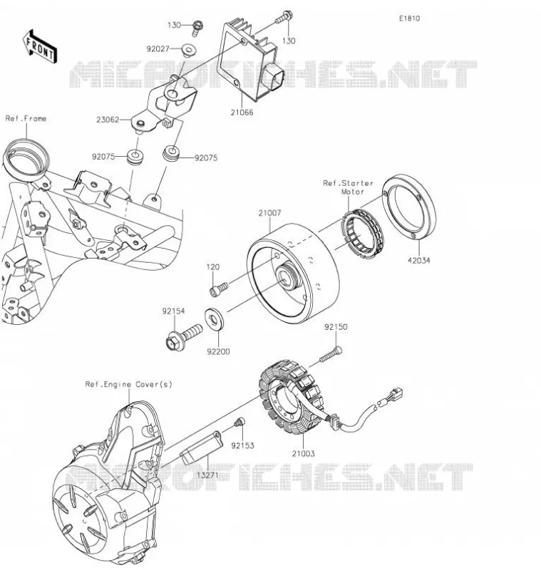 GENERATOR Kawasaki MOTOS 650 2021 NINJA 650  EX650MMFAL