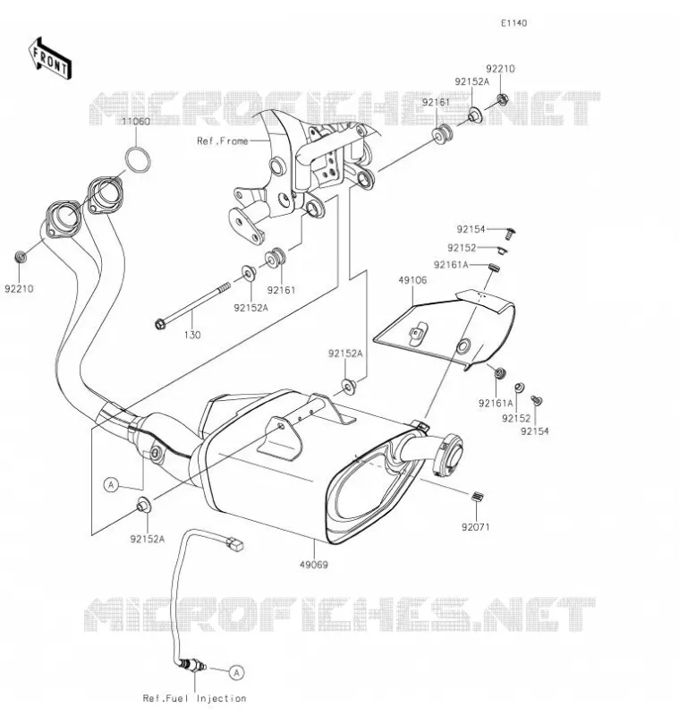 EXHAUST Kawasaki MOTOS 650 2021 NINJA 650  EX650MMFNL