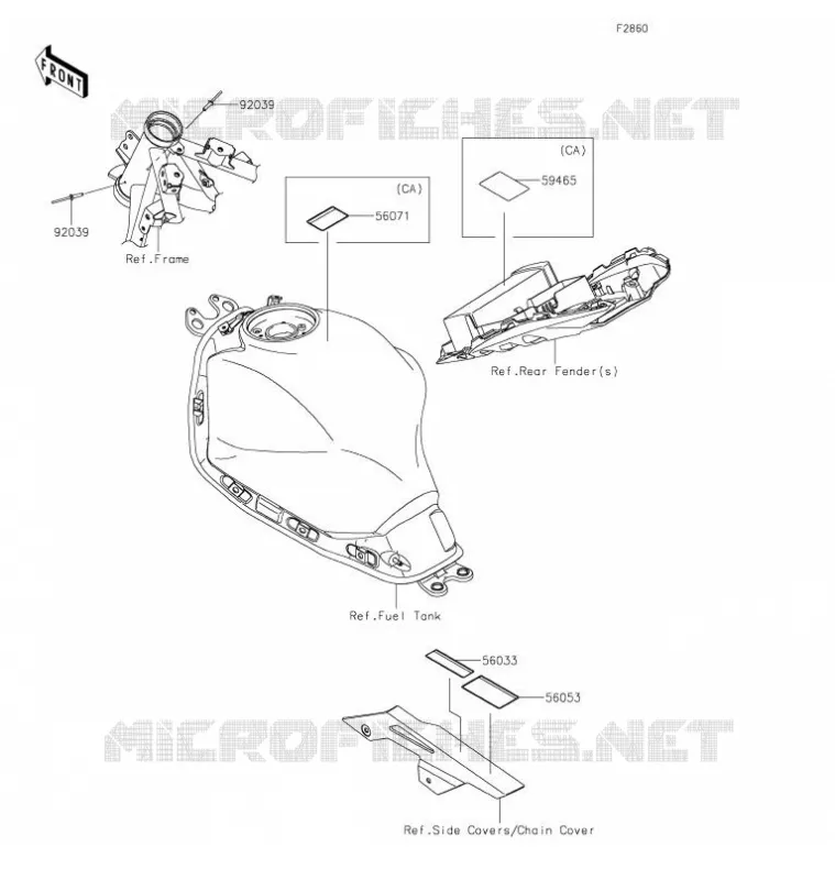 LABELS Kawasaki MOTOS 650 2020 NINJA 650  EX650NLF