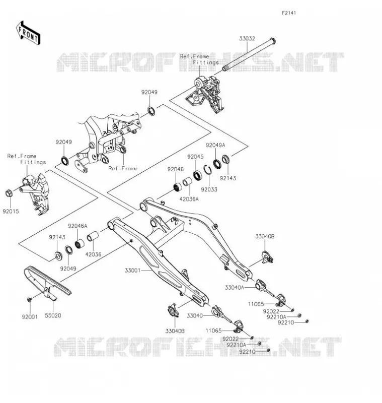 SWINGARM Kawasaki MOTOS 650 2020 NINJA 650  EX650NLF
