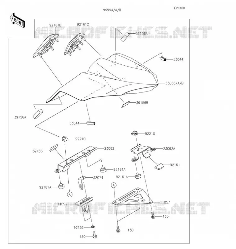 ACCESSORY(Pillion Seat Cover) Kawasaki MOTOS 650 2020 NINJA 650  EX650NLF