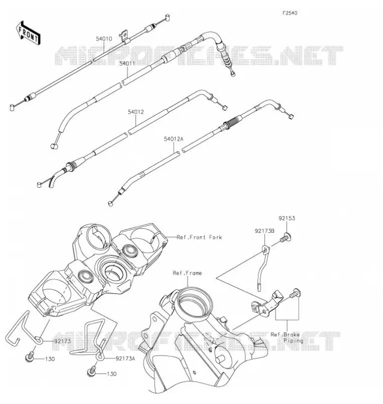CABLES Kawasaki MOTOS 650 2021 VERSYS 650  KLE650FMFNL