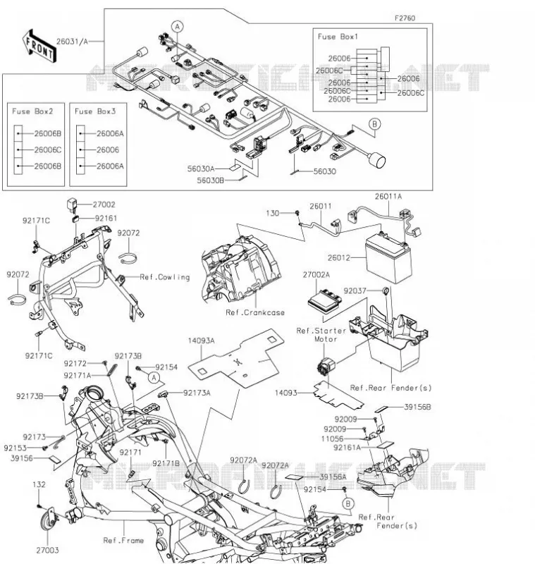 CHASSIS ELECTRICAL EQUIPMENT Kawasaki MOTOS 650 2021 VERSYS 650  KLE650FMFNL