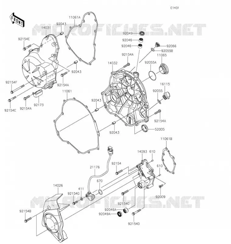 ENGINE COVERS Kawasaki MOTOS 650 2021 VERSYS 650  KLE650FMFNL