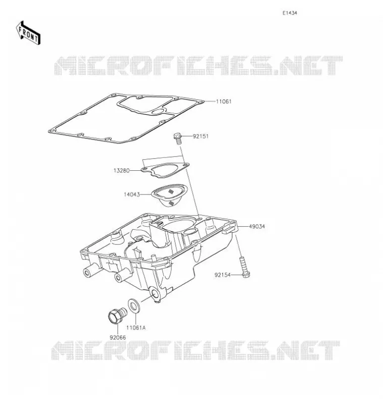 OIL PAN Kawasaki MOTOS 650 2021 VERSYS 650  KLE650FMFNL