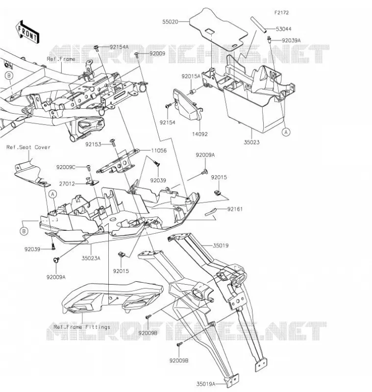 REAR FENDER Kawasaki MOTOS 650 2021 VERSYS 650  KLE650FMFNL
