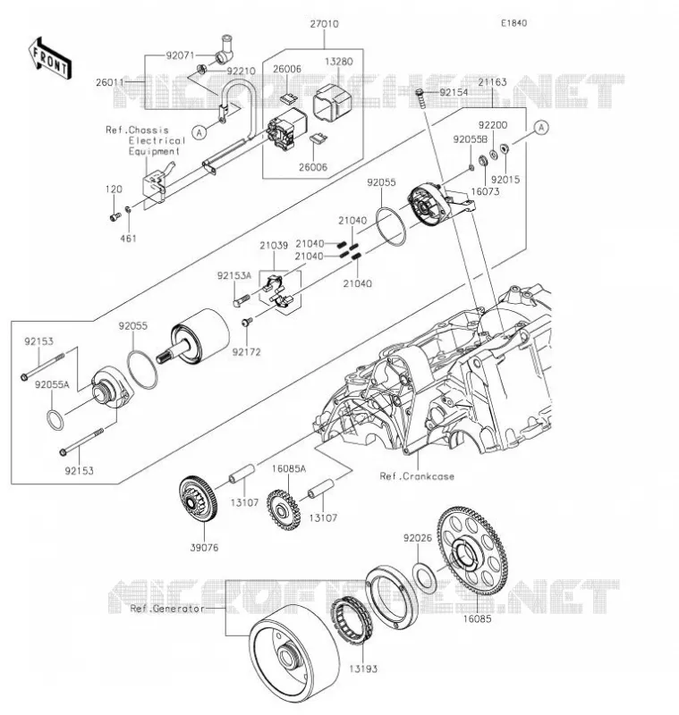 STARTER MOTOR Kawasaki MOTOS 650 2021 VERSYS 650  KLE650FMFNL
