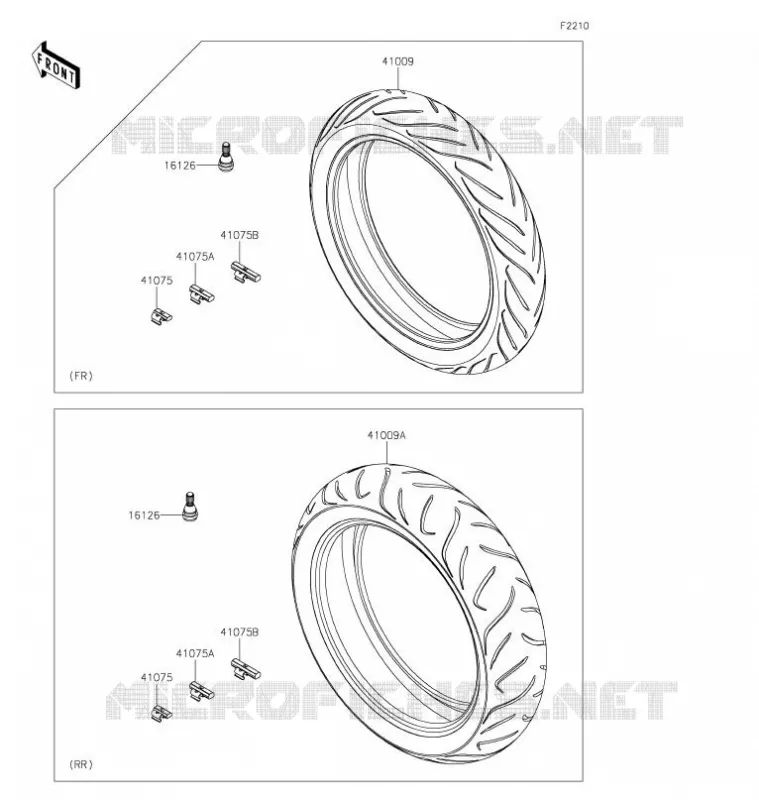 WHEELS - TIRES Kawasaki MOTOS 650 2021 VERSYS 650  KLE650FMFNL