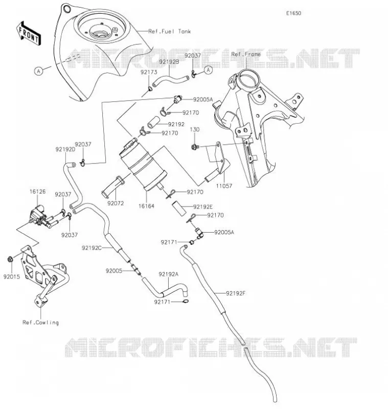FUEL EVAPORATION SYSTEM(CA) Kawasaki TOUT-TERRAIN 230 2021 KLX230  KLX230AMFNN