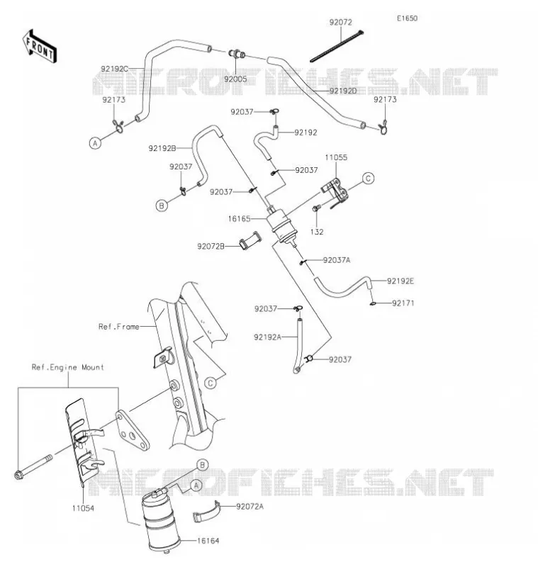 FUEL EVAPORATION SYSTEM(CA) Kawasaki TOUT-TERRAIN 300 2021 KLX300  KLX300DMFAN