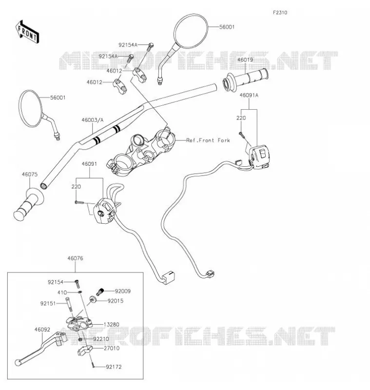 HANDLEBAR Kawasaki TOUT-TERRAIN 300 2021 KLX300  KLX300DMFNN