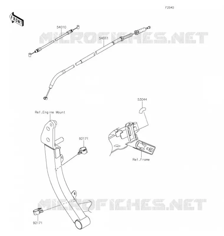 CABLES Kawasaki MOTOS 1000 2021 VERSYS 1000 S  KLZ1000EMFNN