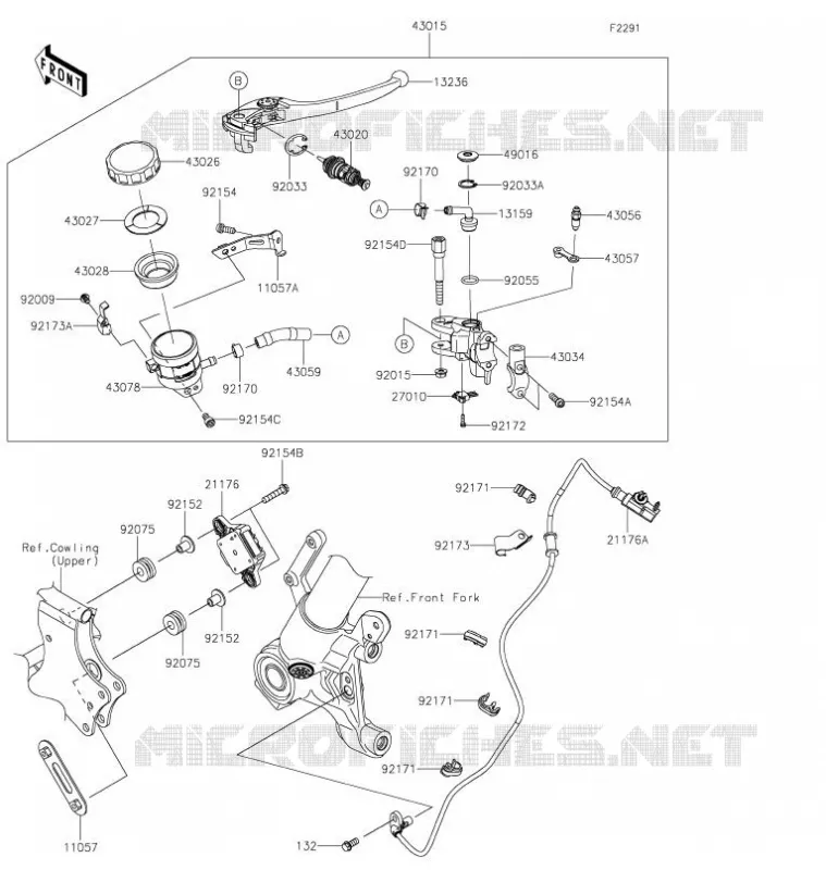 FRONT MASTER CYLINDER Kawasaki MOTOS 1000 2021 VERSYS 1000 S  KLZ1000EMFNN