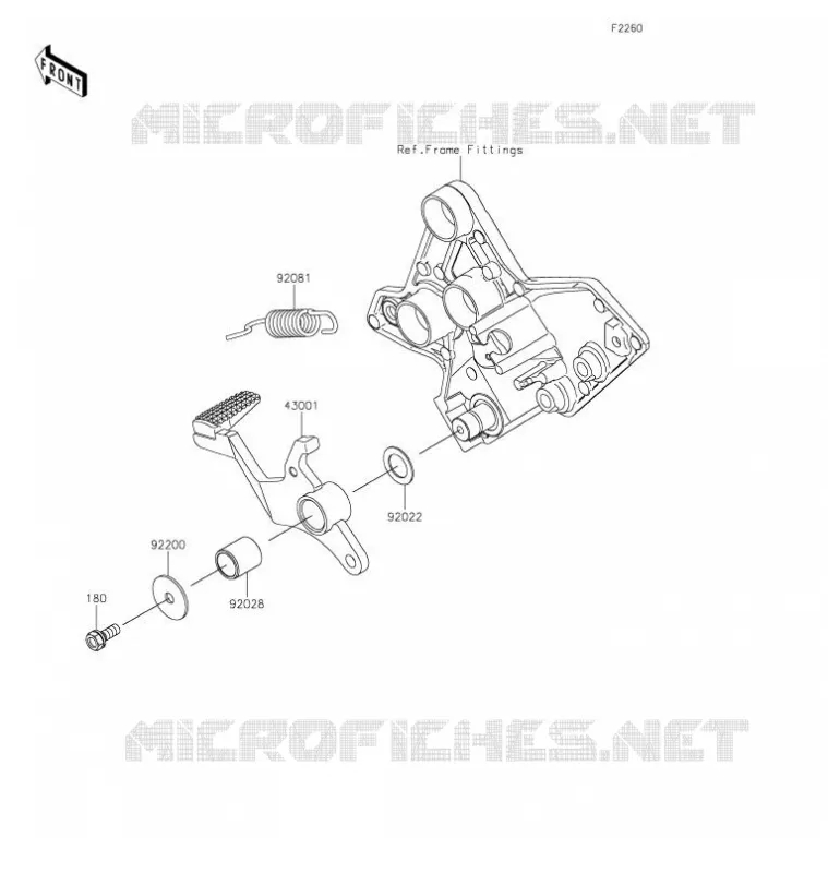 BRAKE PEDAL Kawasaki MOTOS 1000 2021 VERSYS 1000 S  KLZ1000EMFNN