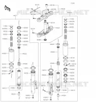 FRONT FORK voor Kawasaki VULCAN 1700 VOYAGER 2021