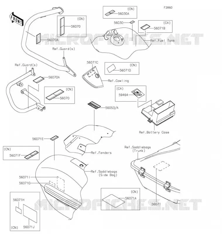 LABELS Kawasaki MOTOS 1700 2021 VULCAN 1700 VOYAGER  VN1700BMFNN