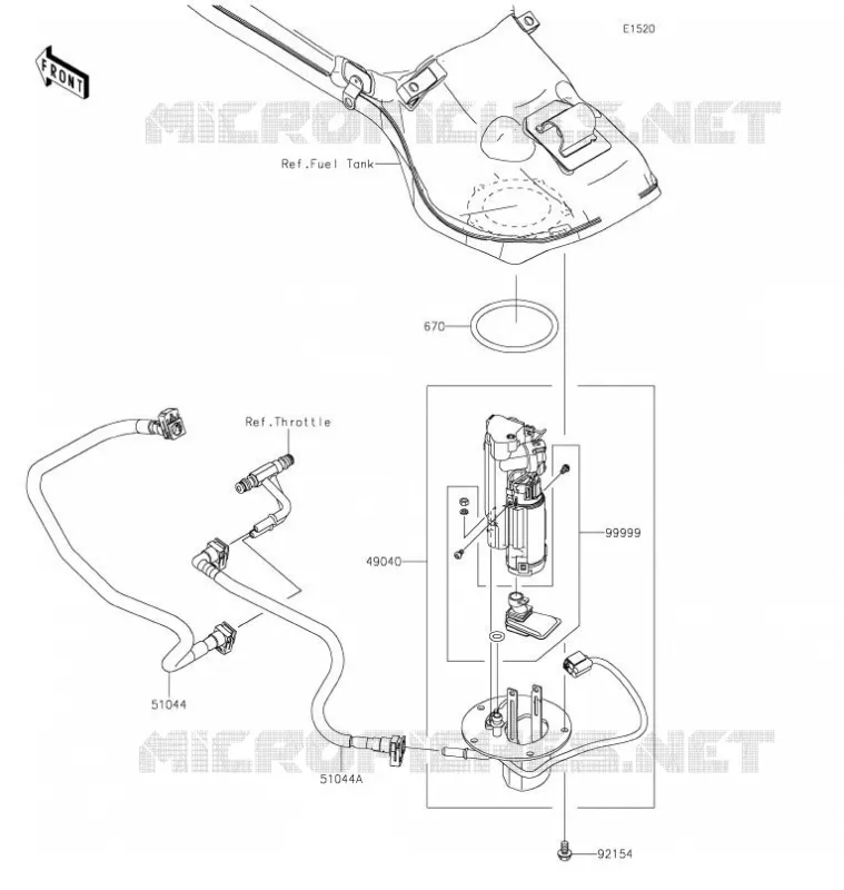 FUEL PUMP Kawasaki MOTOS 1000 2020 Z H2  ZR1000KLFB