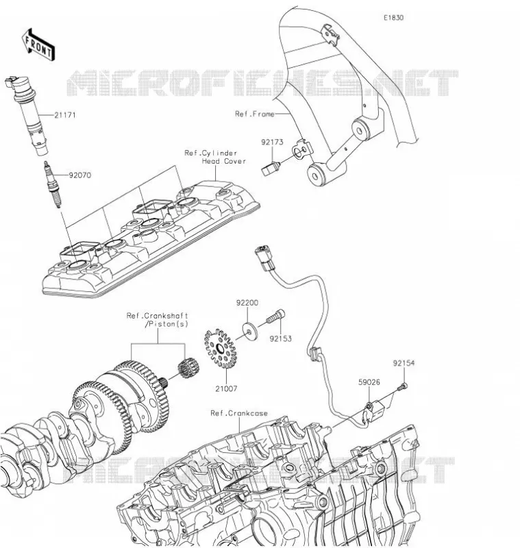 IGNITION SYSTEM Kawasaki MOTOS 1000 2021 Z H2  ZR1000KMFAN