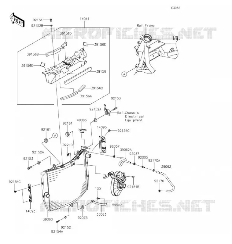 RADIATOR Kawasaki MOTOS 1000 2021 Z H2  ZR1000KMFAN