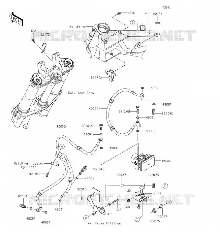 BRAKE PIPE Kawasaki MOTOS 1000 2021 Z H2  ZR1000KMFNN