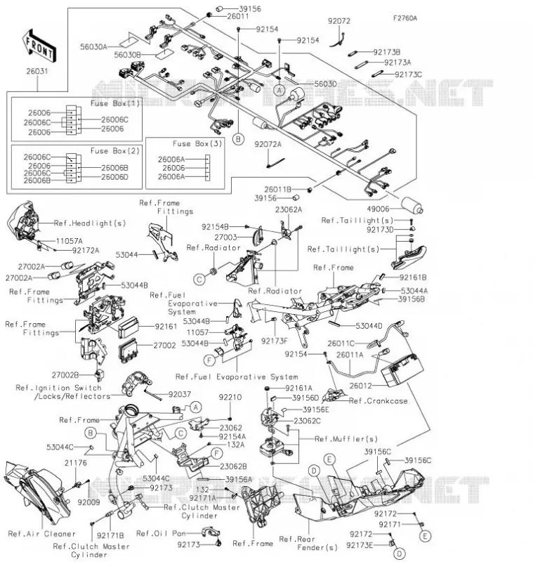 CHASSIS ELECTRICAL EQUIPMENT(CA) Kawasaki MOTOS 1000 2021 Z H2  ZR1000KMFNN