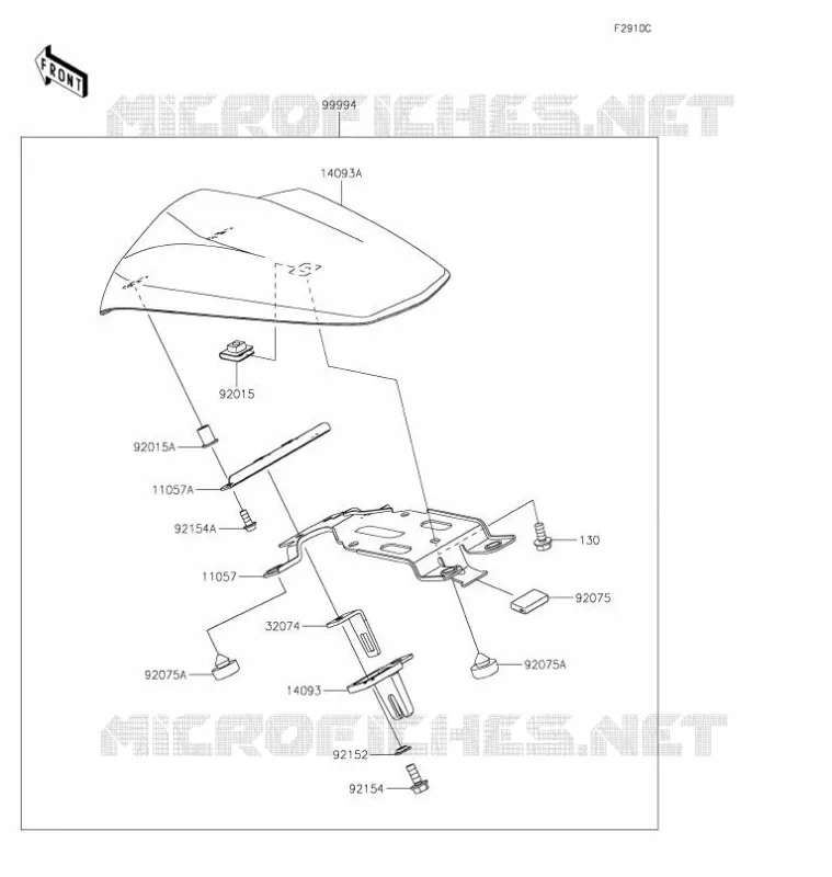 ACCESSORY(Pillion Seat Cover) Kawasaki MOTOS 1000 2021 Z H2 SE  ZR1000LMFNN