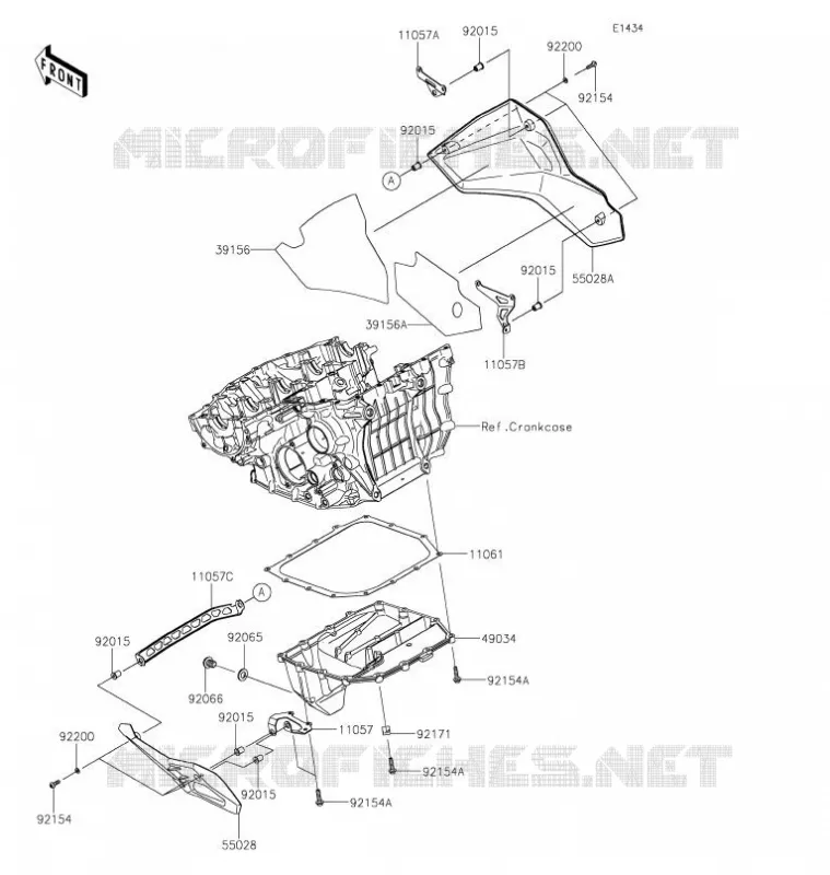 OIL PAN Kawasaki MOTOS 1000 2021 Z H2 SE  ZR1000LMFNN
