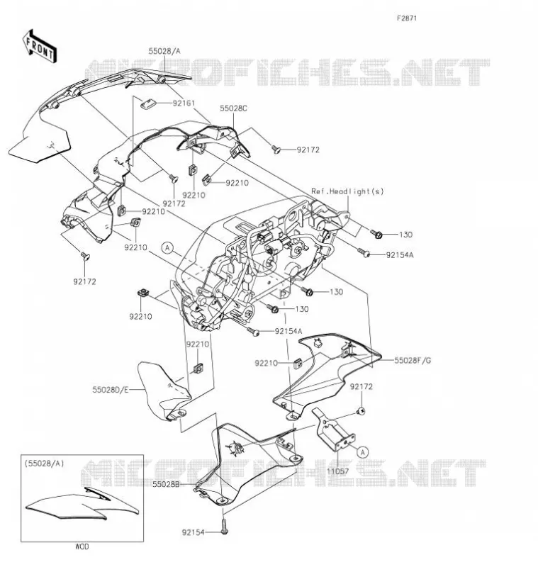 COWLING Kawasaki MOTOS 900 2021 Z900  ZR900FMFNL
