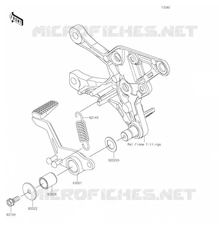 BRAKE PEDAL - TORK LINK Kawasaki MOTOS 900 2021 Z900  ZR900FMFNL
