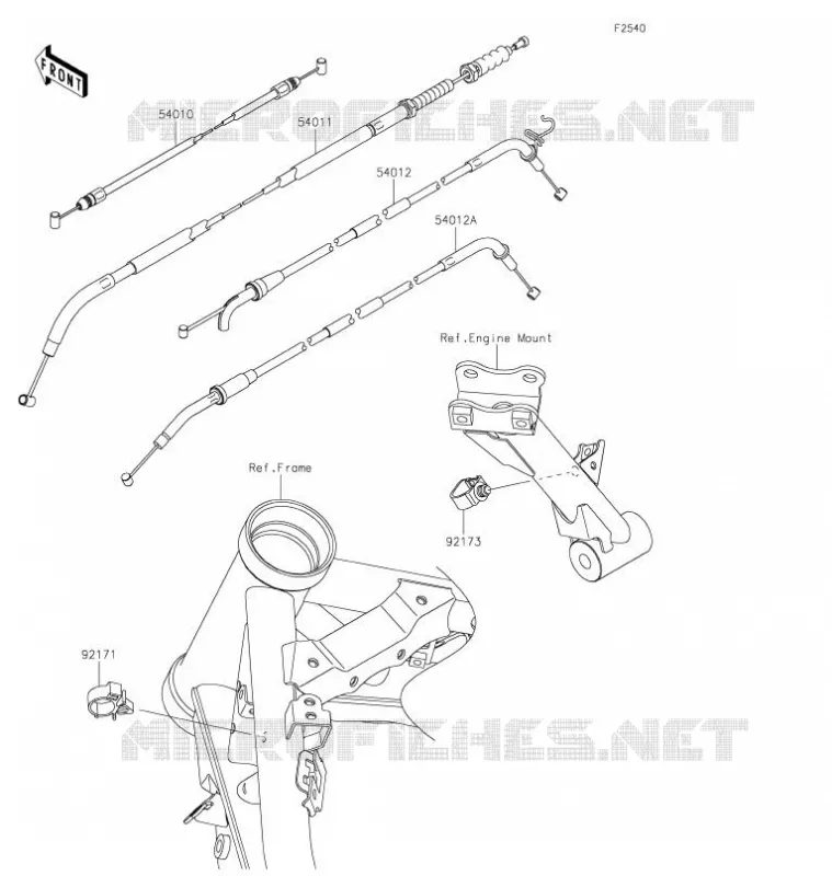 CABLES Kawasaki MOTOS 900 2021 Z900  ZR900FMFNL