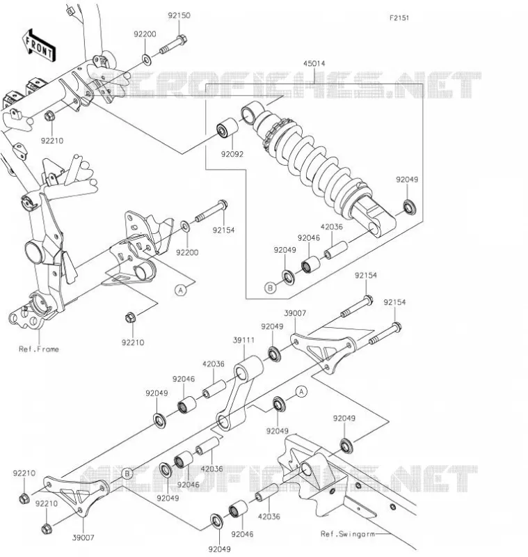 SUSPENSION - SHOCK ABSORBER Kawasaki MOTOS 900 2021 Z900  ZR900HMFNN