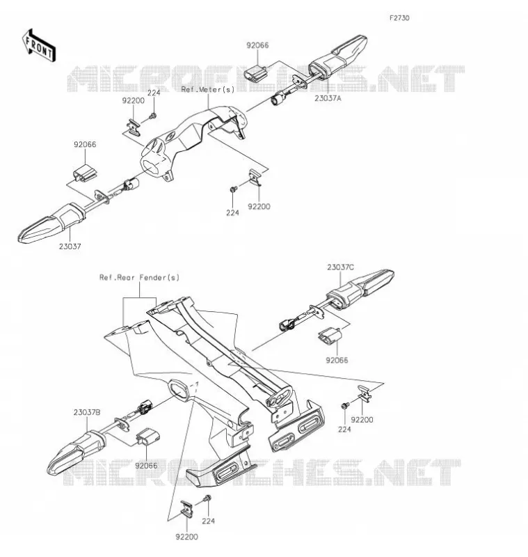 INDICATORS Kawasaki MOTOS 900 2021 Z900  ZR900HMFNN