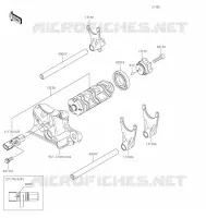 GEAR CHANGE DRUM   SHIFT FORKS voor Kawasaki Z900RS 2021