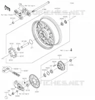 REAR HUB voor Kawasaki Z900RS 2021