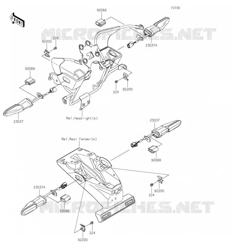 INDICATORS Kawasaki MOTOS 900 2021 Z900RS CAFE  ZR900LMFNN