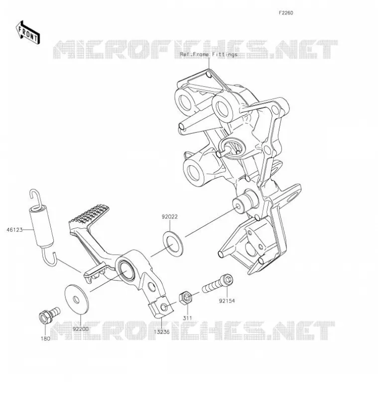 BRAKE PEDAL - TORK LINK Kawasaki MOTOS 1000 2021 NINJA H2 SX SE PLUS  ZX1002DMFNN