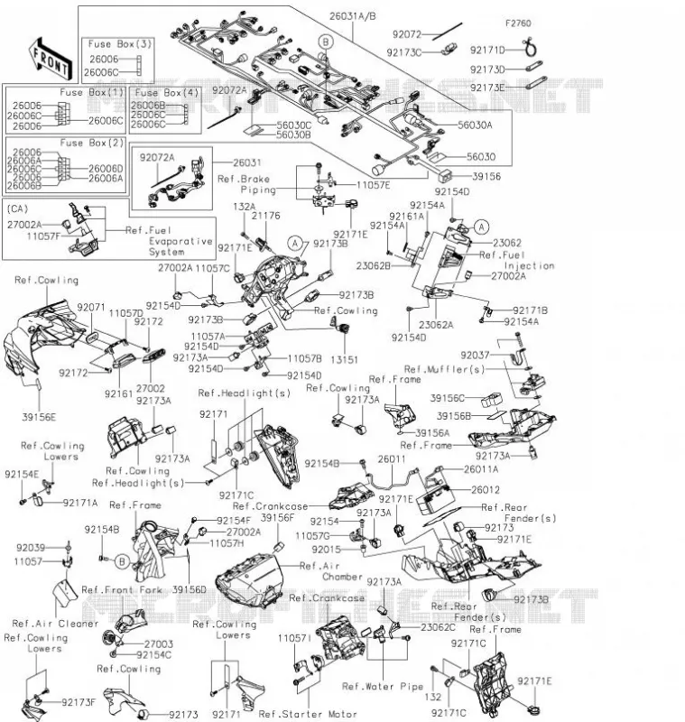 CHASSIS ELECTRICAL EQUIPMENT Kawasaki MOTOS 1000 2021 NINJA H2 SX SE PLUS  ZX1002DMFNN