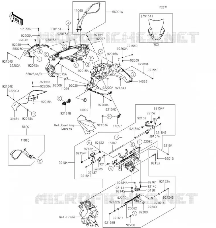 COWLING Kawasaki MOTOS 1000 2021 NINJA 1000SX  ZX1002KMFAN