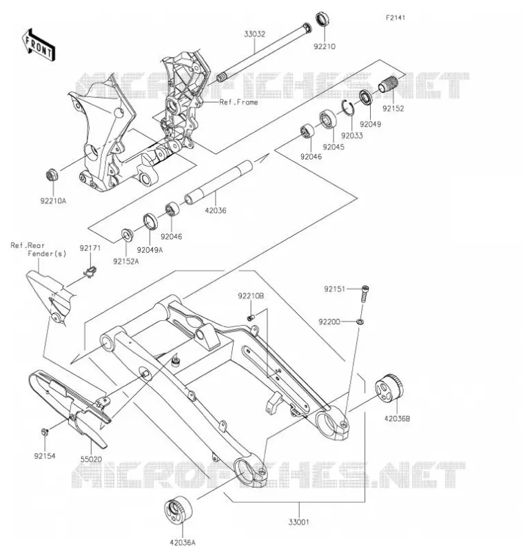 SWINGARM Kawasaki MOTOS 1000 2021 NINJA 1000SX  ZX1002KMFNL