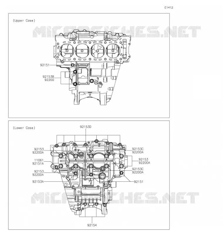 CRANKCASE BOLT Kawasaki MOTOS 1000 2021 NINJA ZX-10R  ZX1002LMFAN