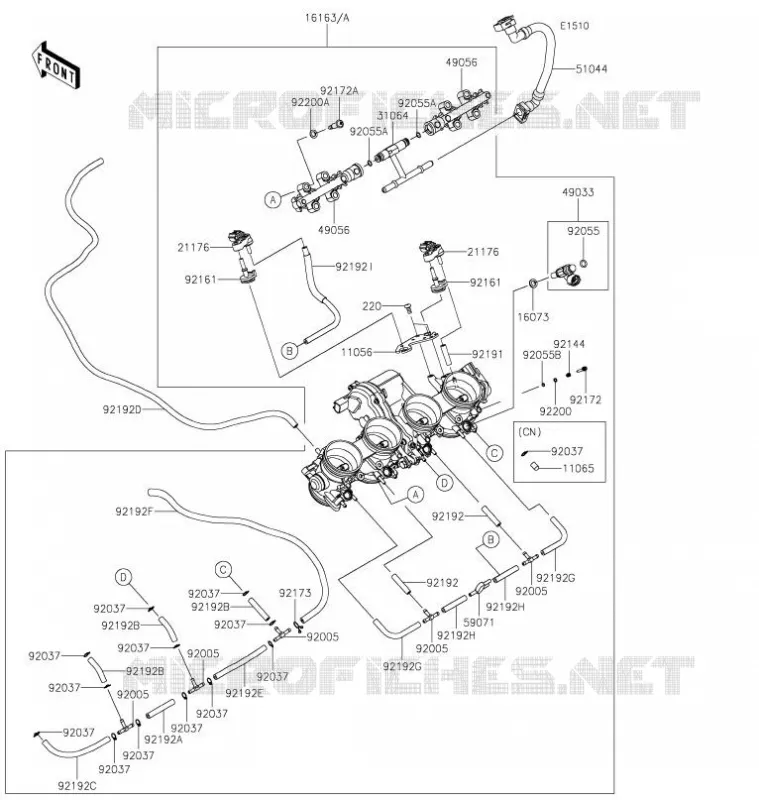 CARBURETOR Kawasaki MOTOS 1000 2021 NINJA ZX-10R  ZX1002LMFNN