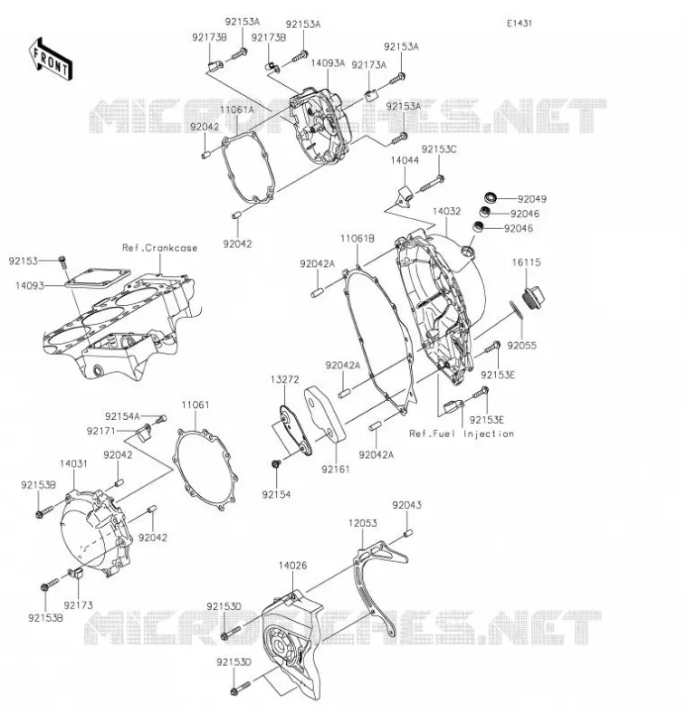 ENGINE COVERS Kawasaki MOTOS 1000 2021 NINJA ZX-10R  ZX1002LMFNN