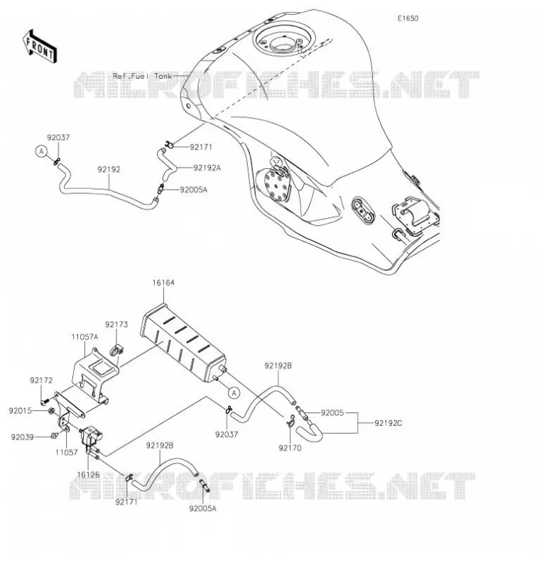 FUEL EVAPORATION SYSTEM(CA) Kawasaki MOTOS 1000 2021 NINJA ZX-10R  ZX1002LMFNN
