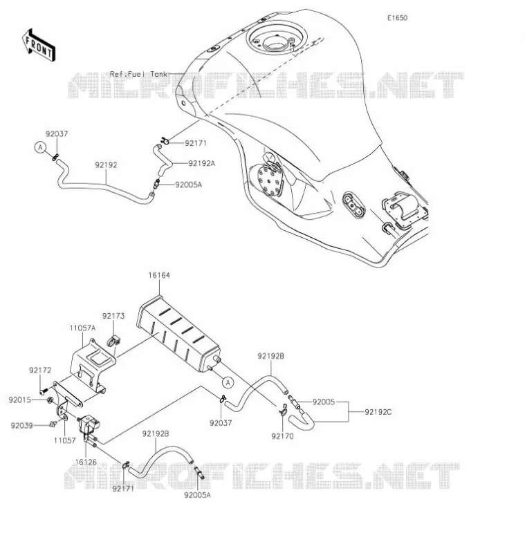 FUEL EVAPORATIVE SYSTEM Kawasaki MOTOS 1000 2021 NINJA ZX-10RR  ZX1002NMFNN