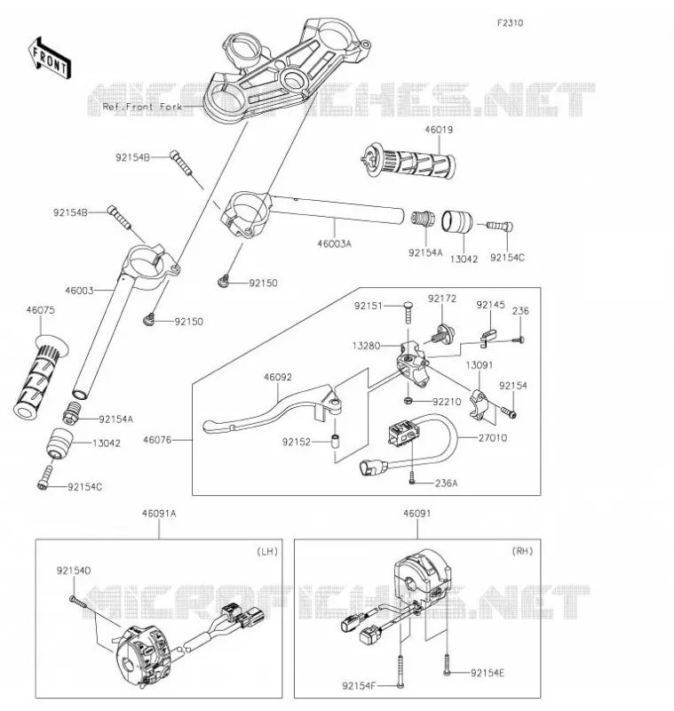 HANDLEBAR Kawasaki MOTOS 1000 2021 NINJA ZX-10RR  ZX1002NMFNN