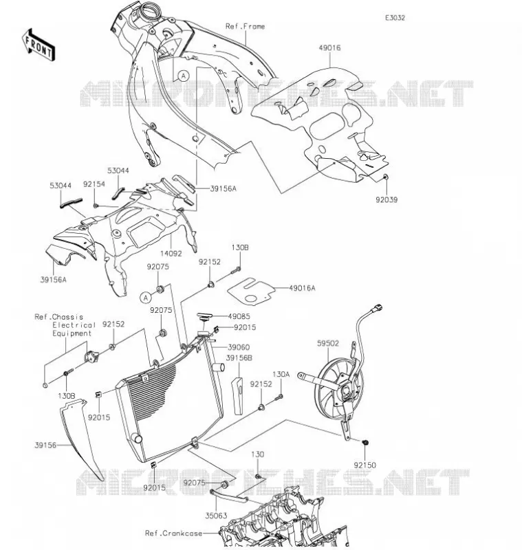 RADIATOR Kawasaki MOTOS 636 2021 NINJA ZX-6R  ZX636GMFAL