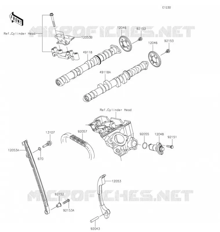 CAMSHAFT - TENSIONER Kawasaki MOTOS 636 2021 NINJA ZX-6R  ZX636HMFNN